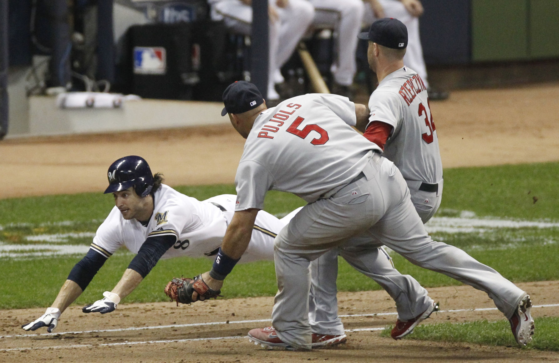 NLCS Cardinals Brewers Baseball